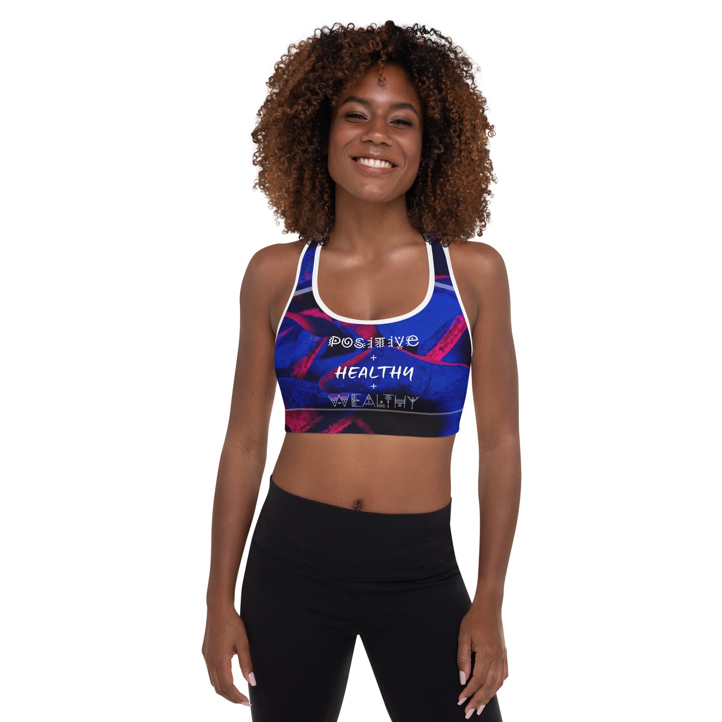 Phwealthy Women's Leaf Sports Bra