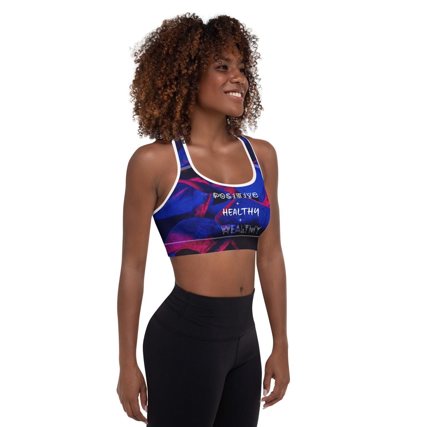 Phwealthy Women's Leaf Sports Bra